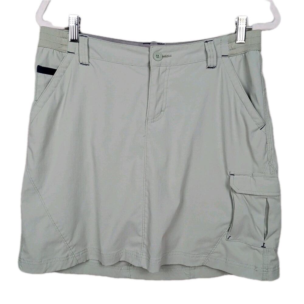 DULUTH TRADING CO Beige Skort Cargo Pocket Nylon Ripstop 4" Inseam Women's 8